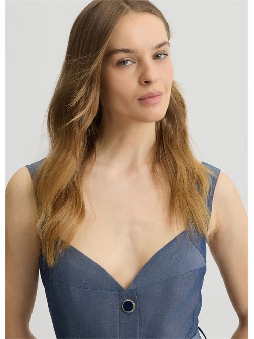 Abito in lino con cintura LIU JO | WA5312T4818/09481